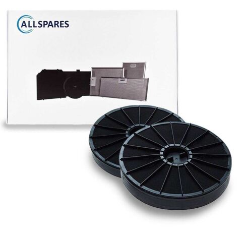 Filtro al carbone AllSpares (2 pezzi) per cappe aspiranti adatte a Miele DKF7-1 (Ø230mm) (1/2)