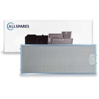 Filtro metallico AllSpares per cappe aspiranti adatto per Bosch Siemens Neff 11022474 (482x192x8mm)