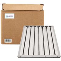 Filtro a lamelle AllSpares senza maniglie, adatto per cappe aspiranti professionali (Tipo A) 500x400x25mm