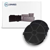 Filtro al carbone AllSpares per cappe aspiranti (2 pezzi) adatto per Faber 112.0290.590 e Zanussi EFF73 (Ø187mm)