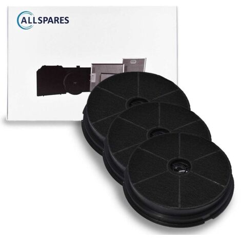 Filtro de carbón AllSpares (3 uds.) para campanas extractoras compatibles con ATAG ACC917/31028 / ETNA 34468 / Pelgrim KF67 (Ø193mm) (1/5)