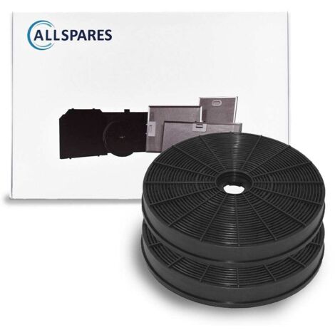 Filtro de carbón AllSpares (2x) para campanas extractoras compatibles con AEG-Electrolux Zanussi y Faber EFF54 / MCFE42 (Ø232mm) (1/5)