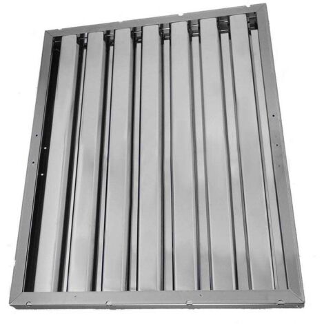 Filtro de lamas 450x480x25mm para campana extractora de hostelería (1/2)