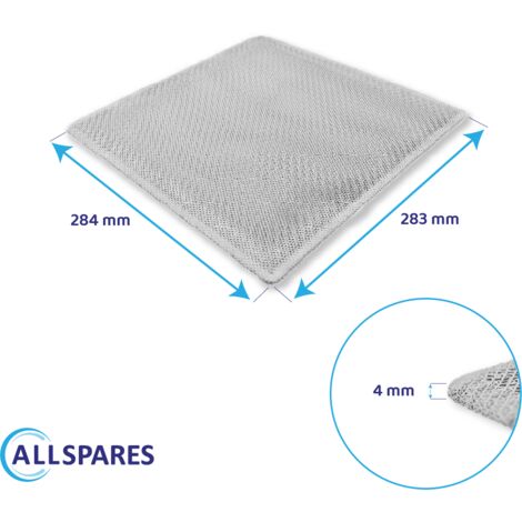 Filtro Metálico AllSpares Para Campanas Extractoras Compatible Con Novy 563 8035 387x153x8mm 88732640