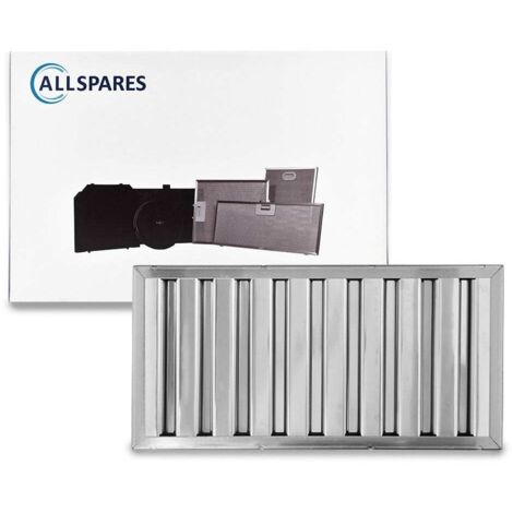 Filtro de láminas sin asas AllSpares apto para campanas extractoras de hostelería tipo B (250x500x25mm) (1/2)