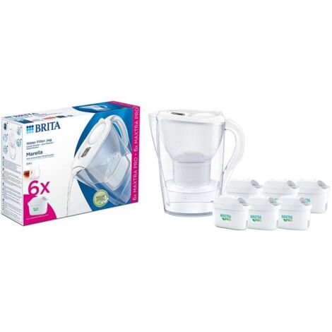 Jarra con filtro de agua BRITA Marella + 6 filtros de agua MAXTRA PRO 1051132