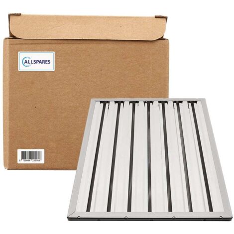 Filtro de láminas AllSpares sin asas apto para campanas extractoras de hostelería (Tipo A) 500x400x25mm (1/3)