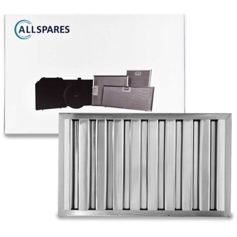 Filtro de láminas AllSpares sin asas apto para campanas extractoras de hostelería (Tipo B) 300x500x25mm (1/2)