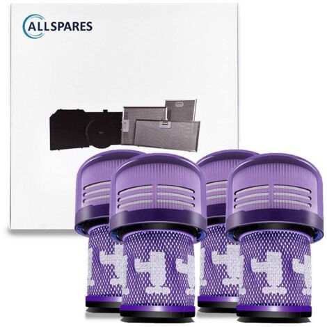 Filtro HEPA AllSpares (4 uds.) 971517-01 para aspiradoras compatibles con Dyson V12 Slim / Detect Slim (1/4)