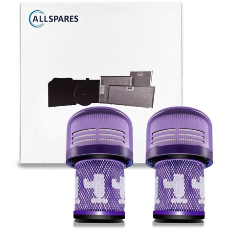 Filtro HEPA AllSpares (2 uds.) 971517-01 para aspiradoras compatibles con Dyson V12 Slim / Detect Slim (1/4)