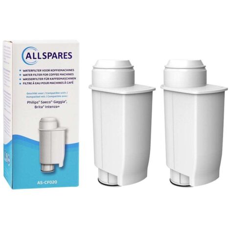Filtro de agua AllSpares (2x) apto para cafeteras Philips/Saeco, filtro de repuesto para BRITA Intenza+ y Philips/Saeco CA6702 (1/4)