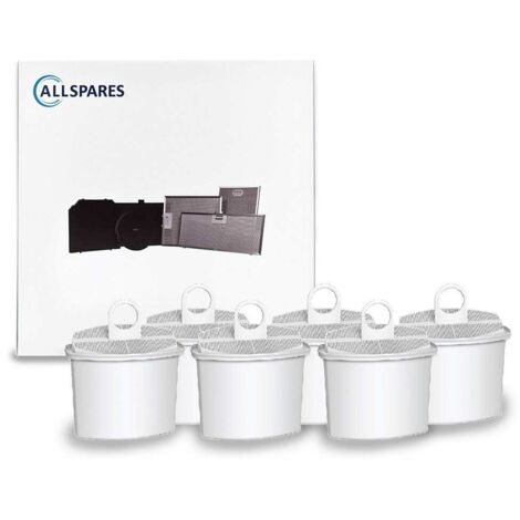 Filtro de agua AllSpares (6 uds.) compatible con cafeteras Braun Filtro de repuesto para PureAqua BRSC 006 / KWF2 (1/5)