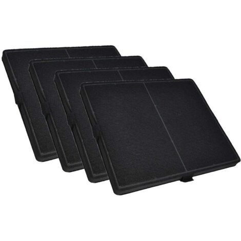 AllSpares Koolstoffilter (4st.) voor Afzuigkappen geschikt voor Miele DKF17-1, 7932330 (283x240x17mm) (1/5)