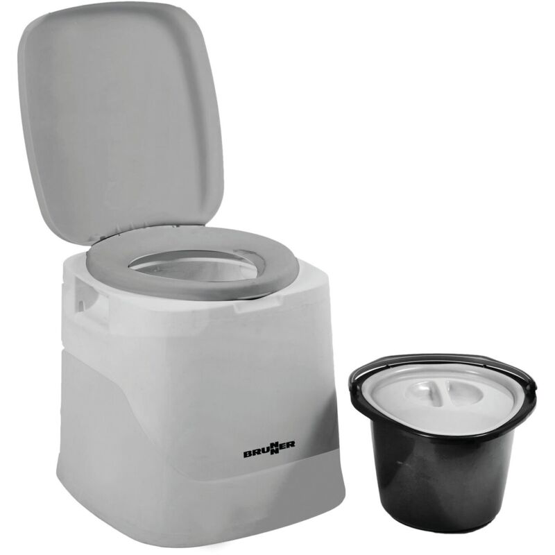 Toilette Portable COSTWAY – Réservoir 20L, Pompe Rinçage, Entonnoir Télescopique – Idéale Camping, Bateau, Pêche