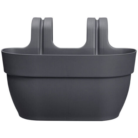 ELHO - Pot de fleurs -  Vibia Campana Easy Hanger Medium  - Anthracite - Balcon exterieur - L 24.1 x W 36 x H 26.5 cm
