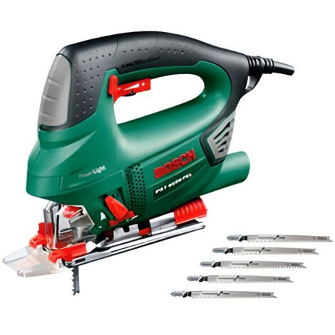 Bosch – Scie sauteuse filaire 900W – Profondeur de coupe 90mm – Cadence de coupe réglable – Pour bois dur et teck – Inclinaison 45°