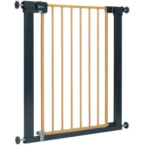 SAFETY 1st Barriere de sécurité enfant Easy Close effet bois, 73-80 cm (max. 136 cm)