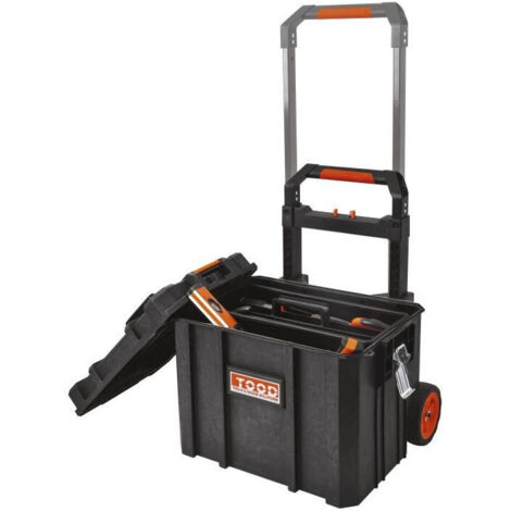 Tood Mallette à outils noire étanche avec roues 56x37x41 cm (1/4)