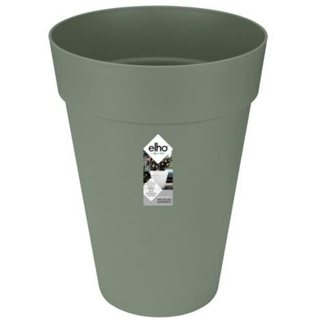 ELHO Loft Urban Pot de fleurs rond Haut 35 - Vert - Ø 34 x H 45 cm - extérieur - 100% recyclé (1/5)