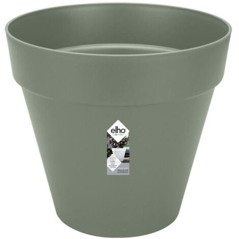 Pot De Fleurs Rond LOFT URBAN - Plastique - Percé - Réservoir - Avec roulettes - Ø40 - Vert