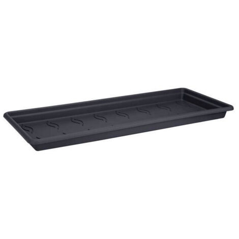 Elho – Soucoupe pour pot 80 cm – Noir – L 72 x B 32.9 x H 6 cm – 100% plastique recyclé – Irrigation efficace pour racines saines