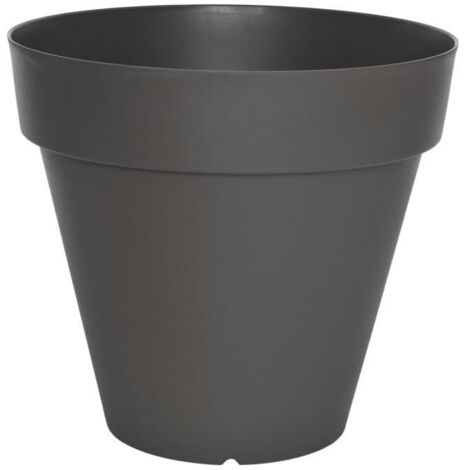 Pot de fleurs - RIVIERA - SOLEILLA Rond - Ø 49 x H 44,8 cm - Gris (1/3)