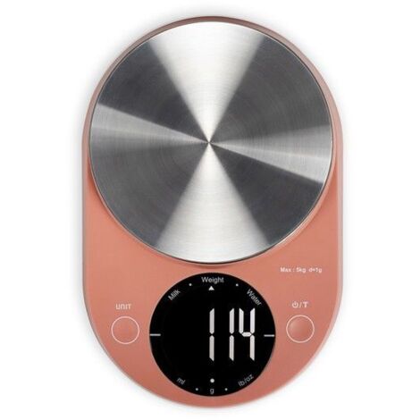Balance de cuisine électronique - LIVOO - DOM493T - Max. 5 kg - 4 unités de mesure - Touches sensitives - Ecran LCD rétroéclairé (1/5)