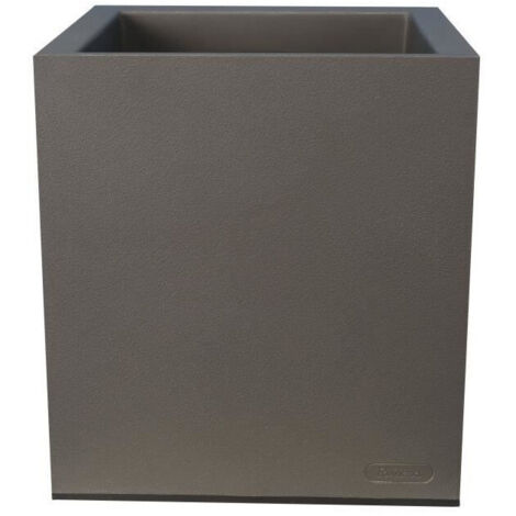 Bac a fleurs RIVIERA Granit - 39,5x39,5x44,5 cm - Gris - Avec réserve d'eau - 38 L (1/3)