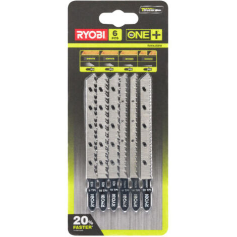 RYOBI Jeu de 6 lames spéciales pour scie sauteuse One+ RAK6JSBW