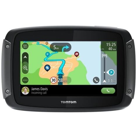 TomTom GPS Moto RIDER 550 - 4, 3 pouces, Carte Monde, TomTom Traffic, Alertes des zones de Danger, Appel Mains-Libres (1/5)