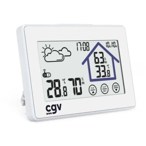 Station météo sans fil - CGV - MY METEO-1BM - Contrôle tactile - Horloge et calendrier - Facile a utiliser (1/4)
