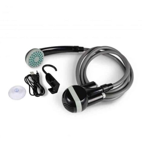 Douche électrique - KAMPA - Power Shower - Batterie rechargeable - Tuyau 1,80 m - Noir (1/2)
