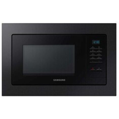 Samsung – Micro-ondes encastrable 20L 1100W noir – Cavité céramique émail – Installation facile – Fonction gril et décongélation rapide - MG20A7013CB