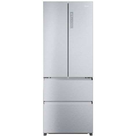 Haier – Réfrigérateur multi-portes 446 L – 190 x 70 x 67,5 cm – Classe E – Système No Frost – Niveau sonore 37 dB – Argenté - HFR5719ENMG