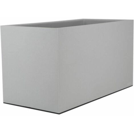 Jardinière rectangulaire en polypropylène 100% recyclable – Double parois avec système de rétention d'eau – Capacité 33L – 59x29,5x33,5 cm – Riviera (1/2)