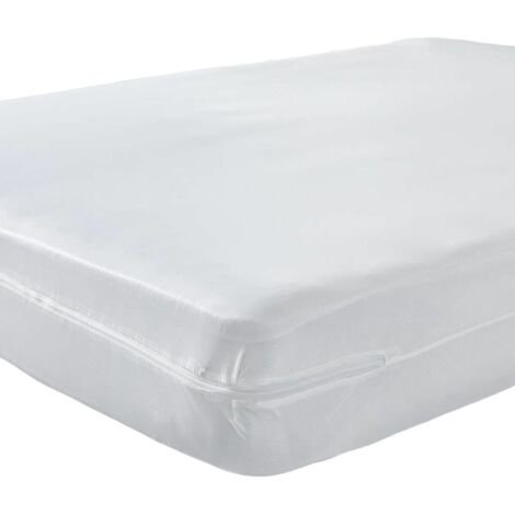 Housse de matelas blanche 90x190 cm – Protection intégrale contre l'humidité – Fermeture à glissière pour enfilage rapide – Lavable en machine – Today