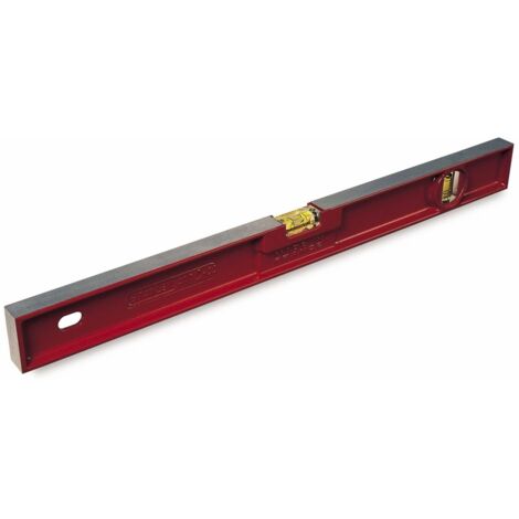 Stanley – Niveau à bulle rectangulaire 40 cm – 2 fioles antichoc Altuglass – Précision +/- 1 mm/m – Corps en alliage léger – 142251
