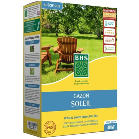 Gazon - BHS - Gazon Soleil 1kg  Résistant au climat méditerranéen et a la sécheresse