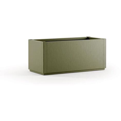 Starwax – Jardinière rectangulaire 80 cm – Dimensions 100x43x35 cm – Couleur verte – Pour plantes en pot et fleurs (1/5)