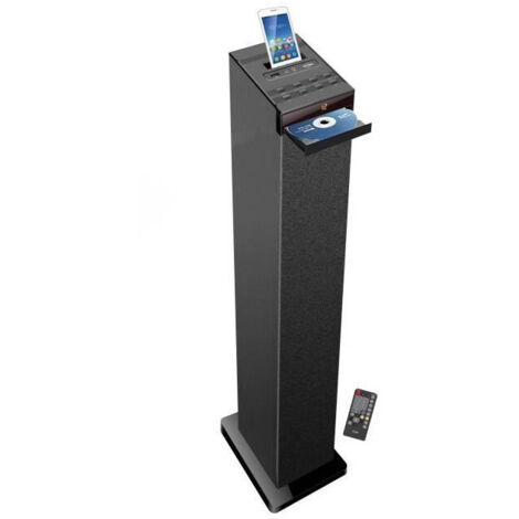 INOVALLEY HP32CD - Tour de son Bluetooth, Lecteur CD, USB - Noir