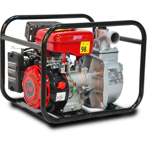 Pompe à eau thermique 4 temps 79.6cc 7000l/h – Moteur à essence sans plomb 95 – Hauteur de refoulement 30m – Aspiration jusqu'à 7m – Master Pumps