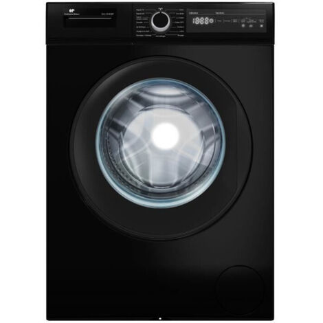 Continental Edison – Lave-linge hublot 10kg CELL10140IBT – Classe A – Largeur 59,6 cm – Vitesse 1400 trs/min – Moteur induction – Noir mat (1/8)