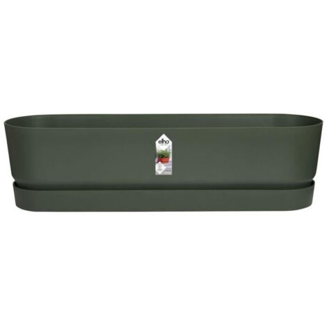 Planteur Ovale GREENVILLE - Plastique - Ø50 - Noir (1/5)