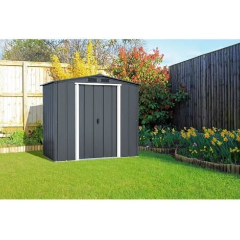 Abri de jardin - Métal - DURAMAX - 2,47 m² - 0,33 mm - Anthracite - DUECO64PR (1/5)