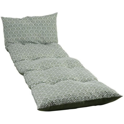 Coussin bain de soleil 180x56x10 cm – Tissu déperlant polycoton 170g/m² – Imprimé d'un côté – Pour extérieur – Jardin Prive