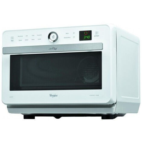 Whirlpool – Micro-ondes combiné 33L 1000W – Gril 1200W – Dimensions 37.7 x 48.7 x 54.1 cm – Sécurité enfants et commandes électroniques - JT469WH