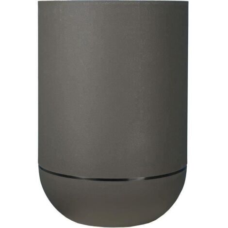 Jardinière en plastique gris 50cm – Hauteur 71cm – Design tulipe – Pour espaces extérieurs – Résistante aux intempéries – Riviera (1/3)