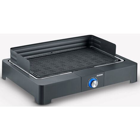 Severin – Barbecue électrique portable 2200W – Surface de cuisson 1150 cm² – Bac à eau 1,3L – Acier inoxydable – Commande thermostat LED (1/10)