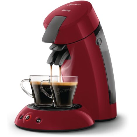 Philips – Cafetière à dosettes SENSEO HD6553/81 – Préparation 1 ou 2 tasses – Technologie Booster d'arômes – Design rouge élégant - SEN8710103822677