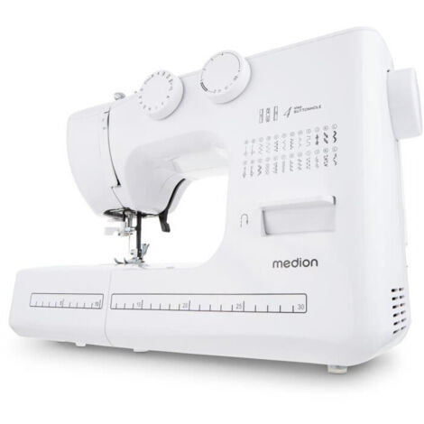 Machine à coudre - MEDION - SM 60 - 62 W - 24 points + points doubles - 700 tr/min - LED - Blanc